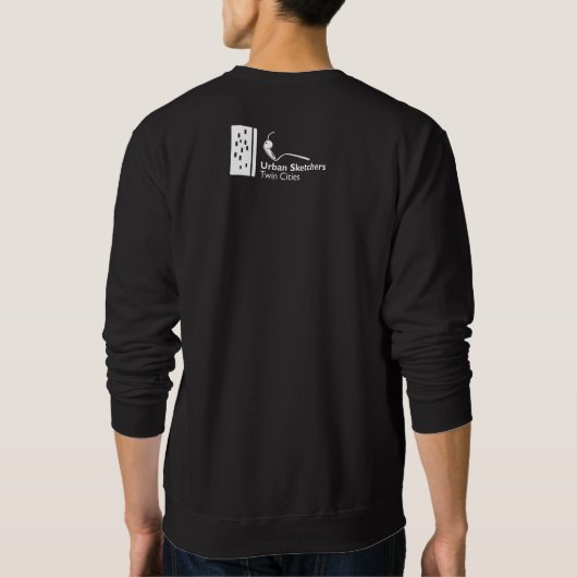 Sweatshirt Noir de base masculin filigrane (Dos)