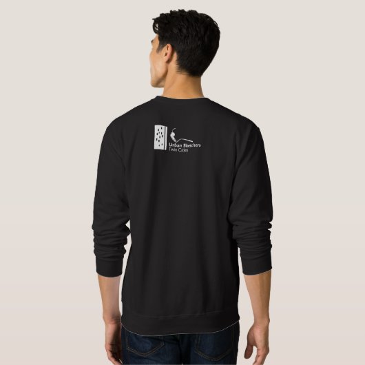 Sweatshirt Noir de base masculin filigrane (Dos entier)