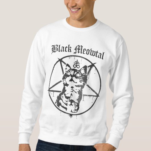 Sweatshirt noir de Meowtal (Devant)