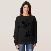 Sweatshirt Noir Et Blanc L'Homme Contient La Chaise Design Je (Devant entier)