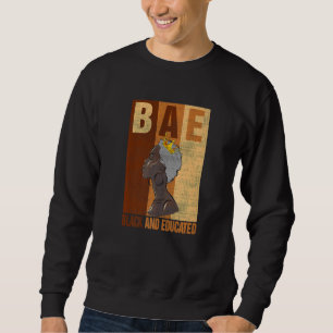 Sweatshirt Noir Et Éduqué Melanine Noir Histoire Mois Bae