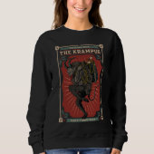 Sweatshirt Noir noir Devil folklorique Krampus Sac de jouets (Devant)