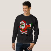 Sweatshirt noir santa claus (Devant entier)