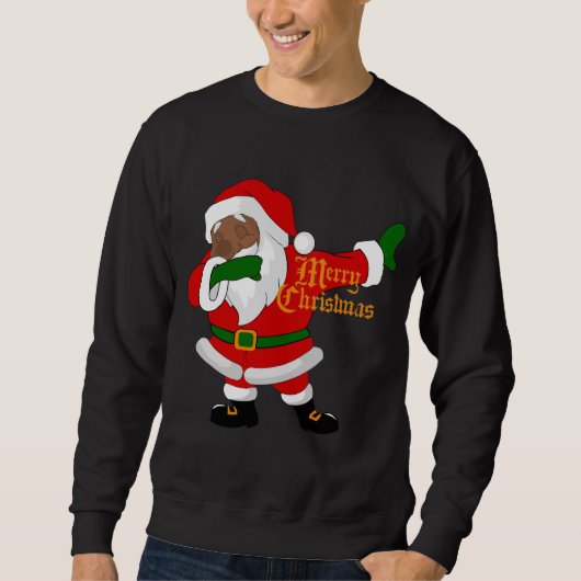 Sweatshirt noir santa claus (Devant)