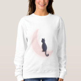 Sweatshirt Noir sur la lune