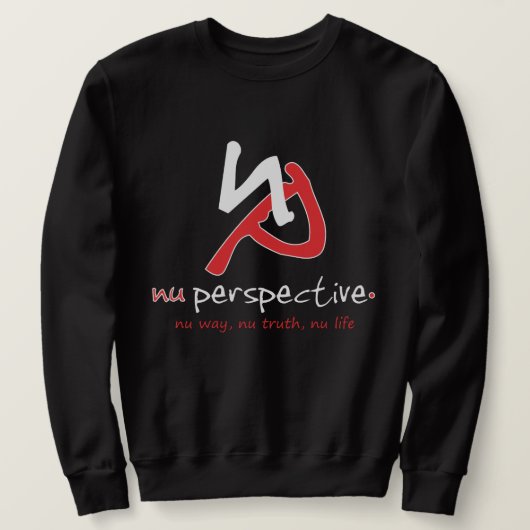Sweatshirt noir sur noir NP (Design devant)