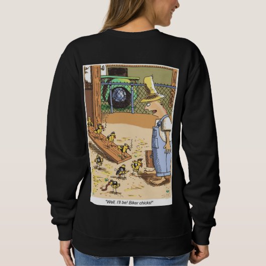 Sweatshirt noire de motards femmes retour (Dos)