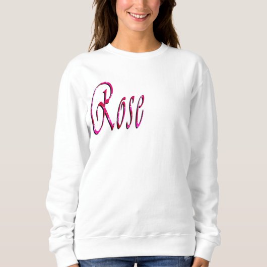 Sweatshirt Nom de fille Rose, (Devant)