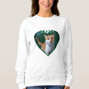 Sweatshirt Nom de la photo du chat Coeur Propriétaire du chat