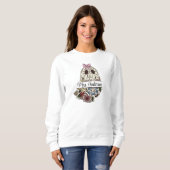 Sweatshirt Nom de l'enseignant Fantôme Floral Mignon (Devant entier)
