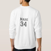 Sweatshirt nom de l'équipe ajouter nom du joueur date sports (Dos)