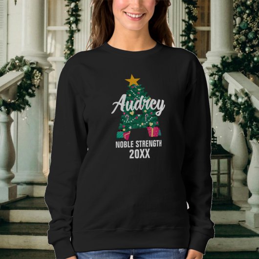 Sweatshirt Nom de Noël de famille monogrammé Signification in
