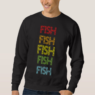 Sweatshirt Nom de poisson Poisson Arc-en-ciel multicolore pou