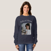 Sweatshirt Nom de script de photo personnalisé pour amoureux (Devant entier)