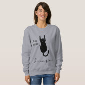 Sweatshirt Nom de script personnalisé Maman Chat Amoureux des (Devant entier)