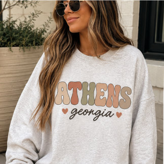 Sweatshirt Nom de ville rétro rustique Athens Géorgie