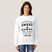 Sweatshirt Nom d'école Funny personnalisé (Devant entier)
