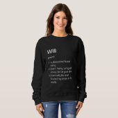Sweatshirt Nom Définition Drôle Dictionnaire (Devant entier)