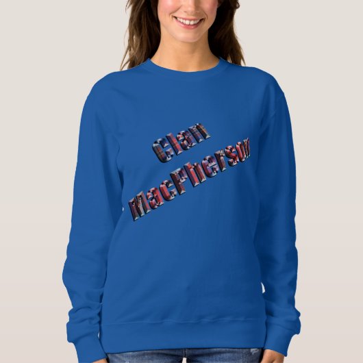 Sweatshirt Nom du clan Tartan de MacPherson, (Devant)