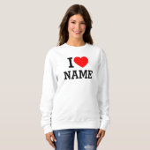 Sweatshirt Nom du coeur (Devant entier)