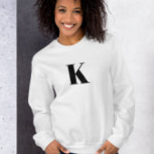 Sweatshirt Nom du monogramme personnalisé Typographie initial