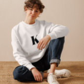 Sweatshirt Nom du monogramme personnalisé Typographie initial