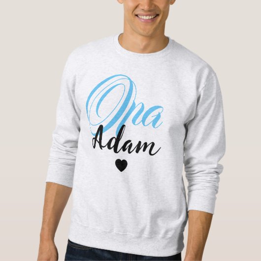 Sweatshirt Nom Opa Personnalisé Moderne - Spécial Personnalis (Devant)