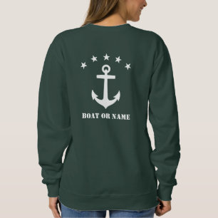 Sweatshirt Nom ou nom du bateau Nom de la Ancre classique For