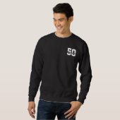 Sweatshirt Nom personnalisé 50e anniversaire Moderne (Devant entier)