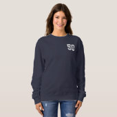 Sweatshirt Nom personnalisé 50e anniversaire Moderne (Devant entier)
