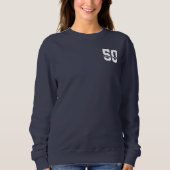Sweatshirt Nom personnalisé 50e anniversaire Moderne (Devant)