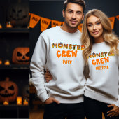 Sweatshirt Nom personnalisé de l'équipage Monster Halloween