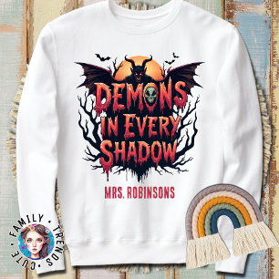 Sweatshirt Nom personnalisé Démon dans chaque Halloween d'omb