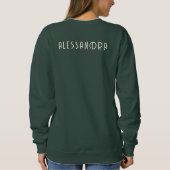 Sweatshirt Nom Personnalisé Funny Matcha Latte Lover Dit Simp (Dos)