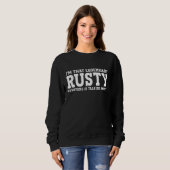 Sweatshirt Nom personnel rouillé Prénom Funny Rusty (Devant entier)