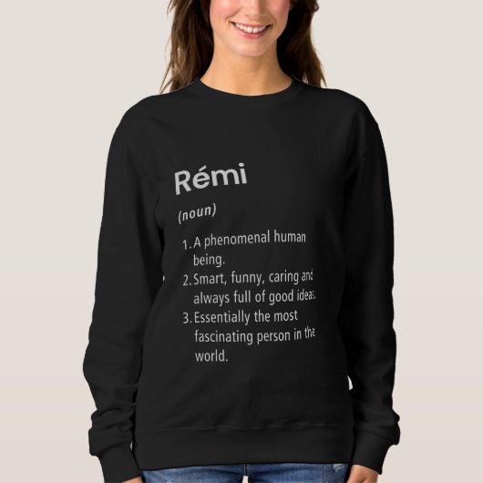 Sweatshirt Nom Rémi Définition Drôle Dictionnaire (Devant)