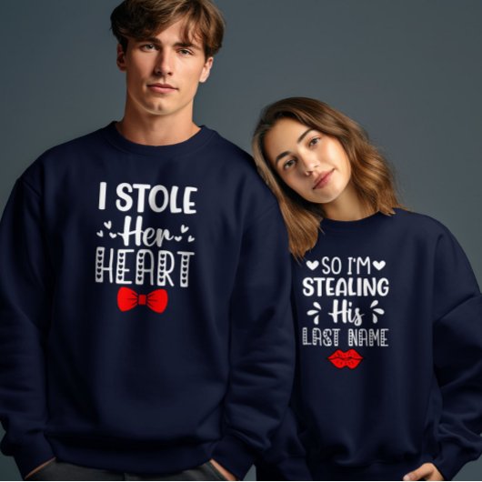 Sweatshirt Nom Valentines Jour Couple Correspondant Drôle