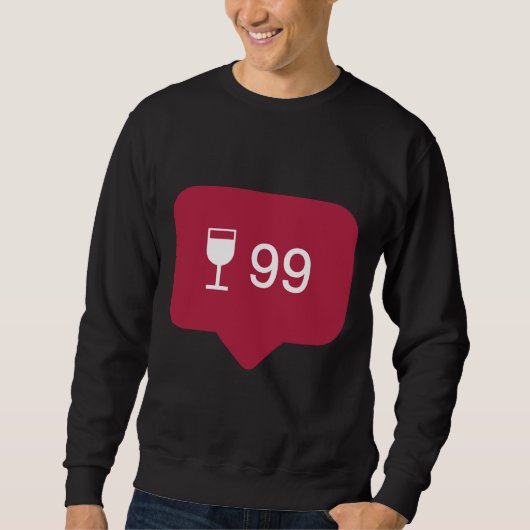 Sweatshirt Nombre d'amour du vin (Devant)