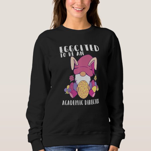 Sweatshirt Nommé Directeur Universitaire Gnome Bunny Eas (Devant)