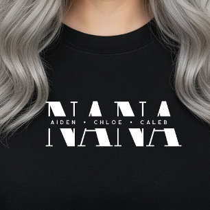 Sweatshirt Noms d'enfants personnalisés NANA, Cadeau moderne