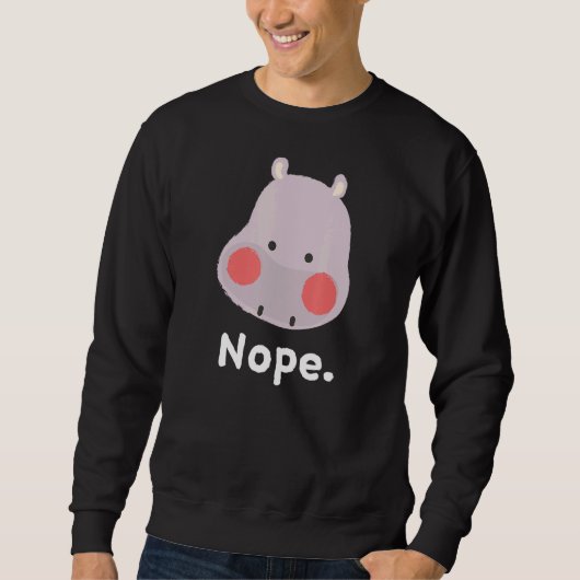 Sweatshirt Non Hippopotame Nuit Pyjama Chemise de Nuit 4 (Devant)