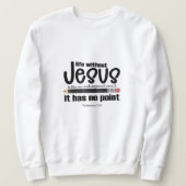 Sweatshirt NON, JÉSUS ? NON ! Citation de la foi chrétienne m (Design devant)
