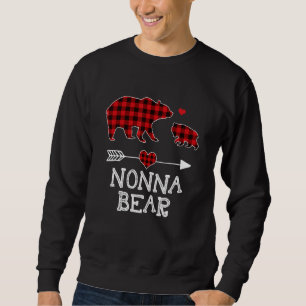 Sweatshirt Nonna Bear Buffalo Plaid Red Buffalo Plaid Family