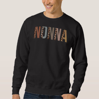 Sweatshirt Nonna Empreinte de léopard Maman mignonne Fête des