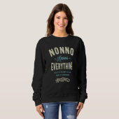 Sweatshirt Nonno Knows Everything Grandpa (Devant entier)