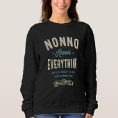 Sweatshirt Nonno Knows Everything Grandpa (Devant)