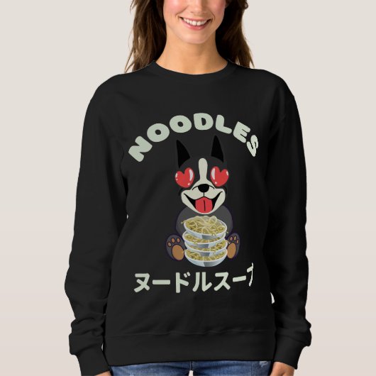 Sweatshirt Noodles Boston Terrier (Devant)