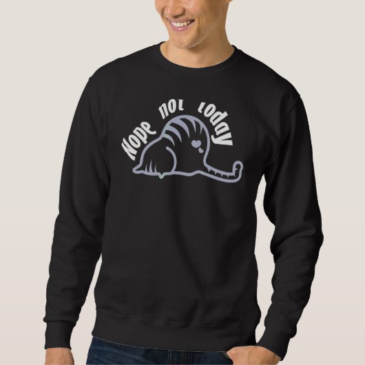Sweatshirt Nope Chat Sarcastique Graphisme Top Femmes (Devant)