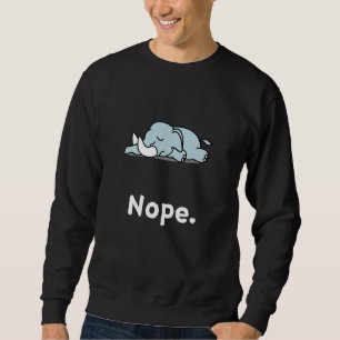 Sweatshirt Nope Eléphants Nap Sleep Sleeping Pajama