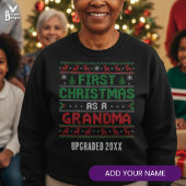 Sweatshirt Nordic Knit Style FIRST CHRISTMAS AS GRANDPA
